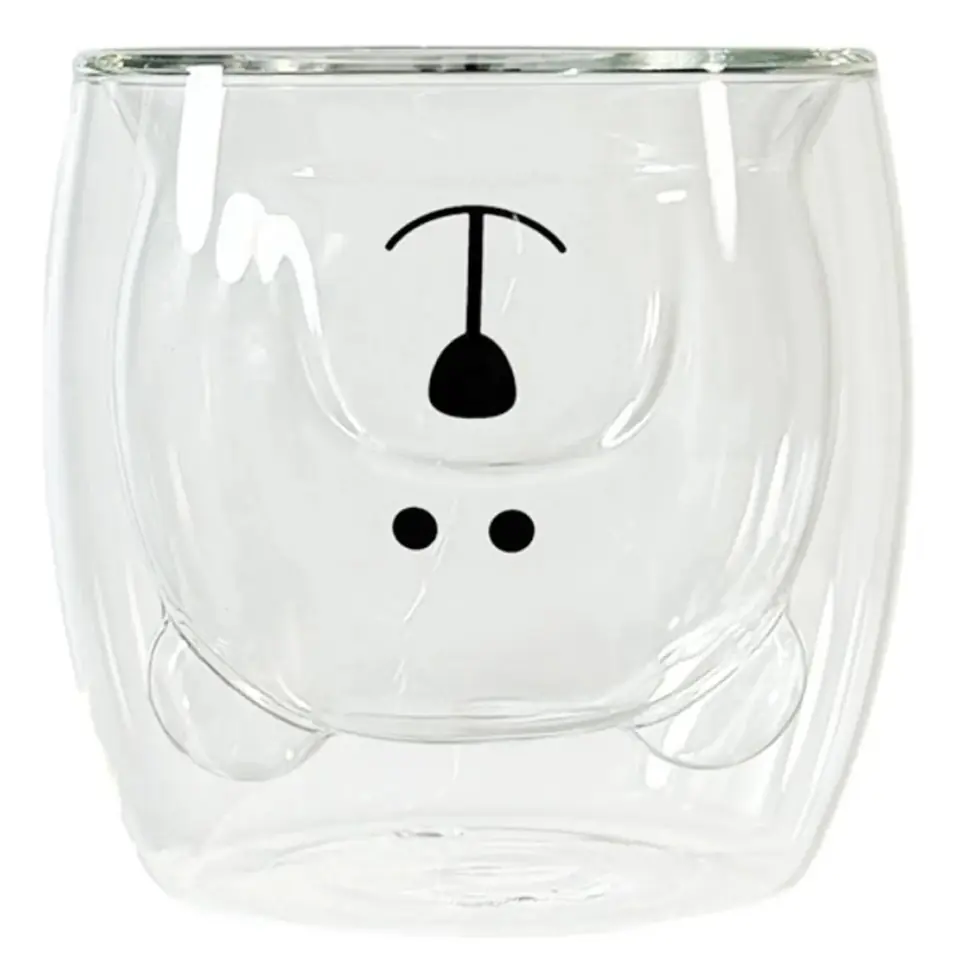 Vaso doble vidrio 250 ml transparente