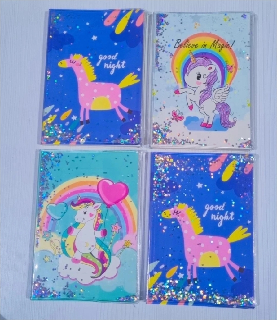 Cuaderno A5 Unicornio con brillitos