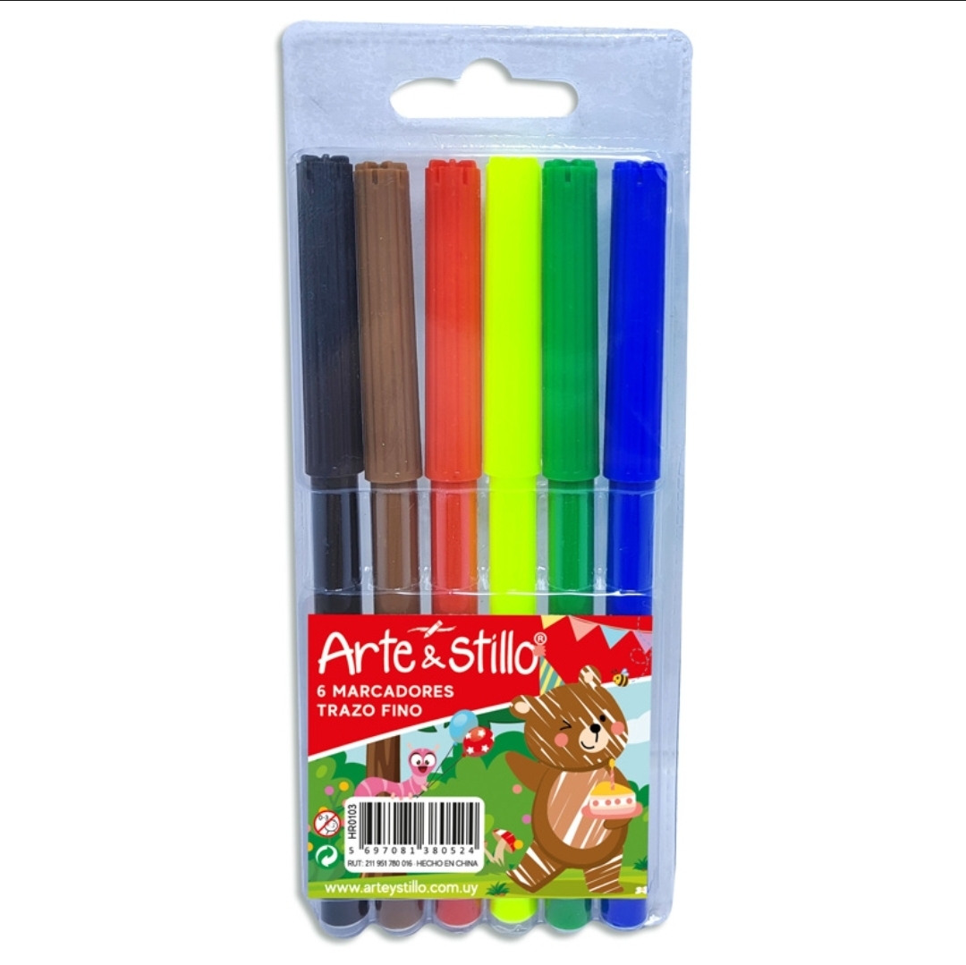 Marcador fino Arte & Stillo® x6
