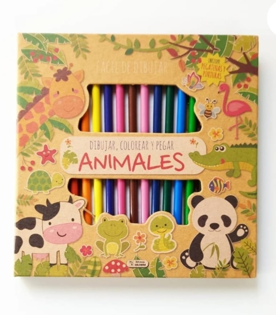 Set para dibujar pintar y pegar