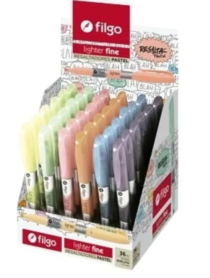 Filgo resaltador lighter fine - display  pastel