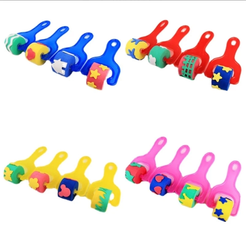 Set Rodillos Con Sellos 4 Piezas