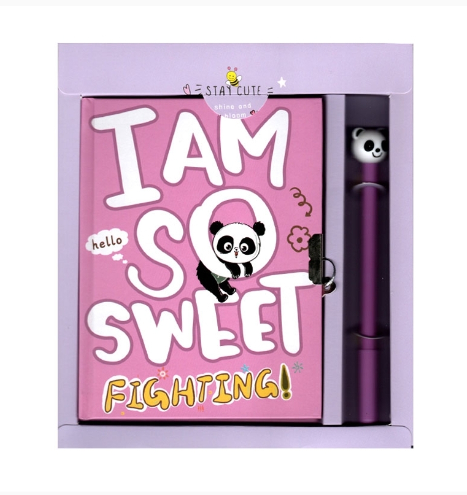 Diario íntimo Panda con bolígrafo