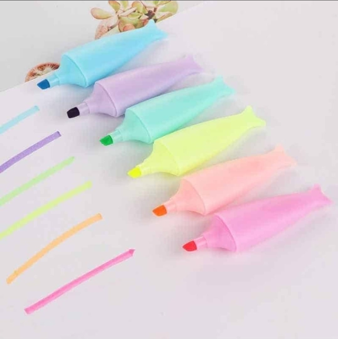 Resaltador pastel pez mini x6