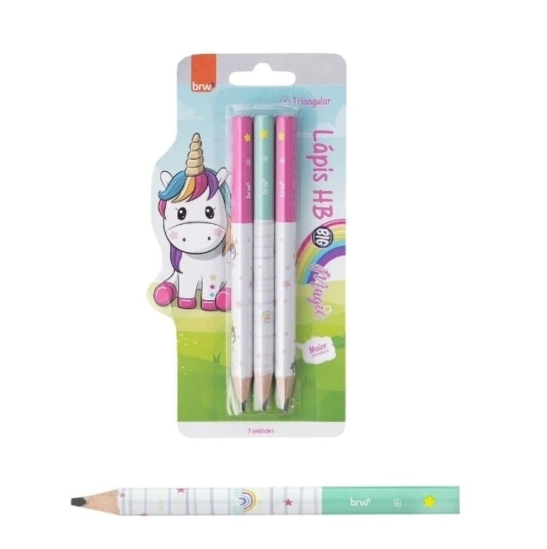 lápiz jumbo hb triangular magic -blister 3 unidades