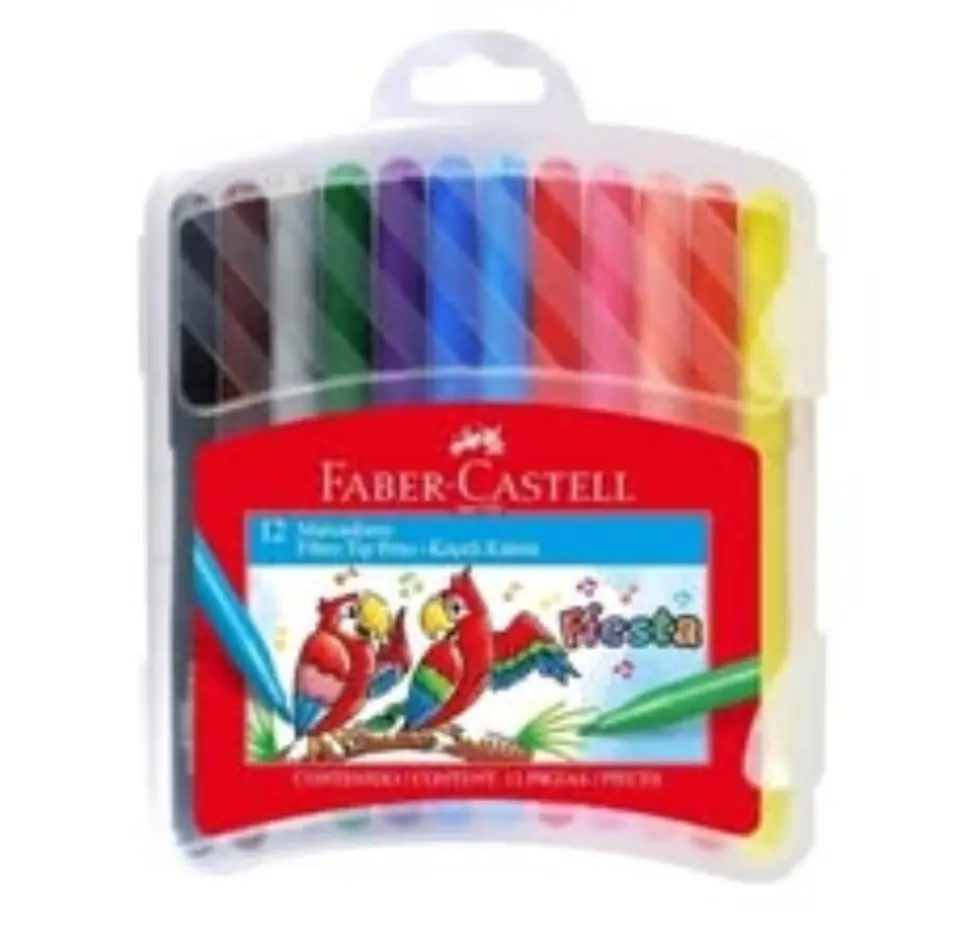 Faber Castell Marcador fino x 12 Estuche Rígido