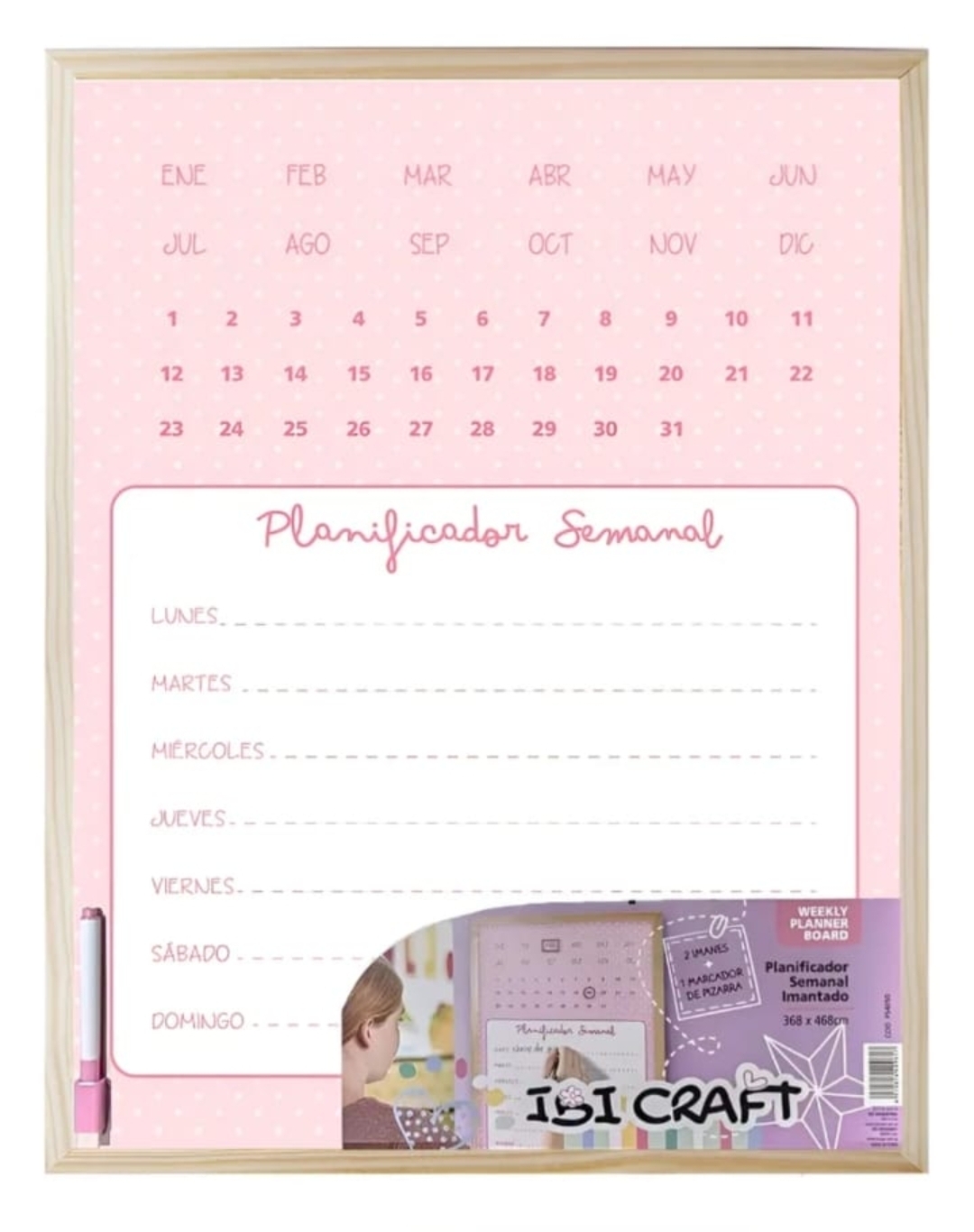 Pizarra planificador semanal Ibi Craft