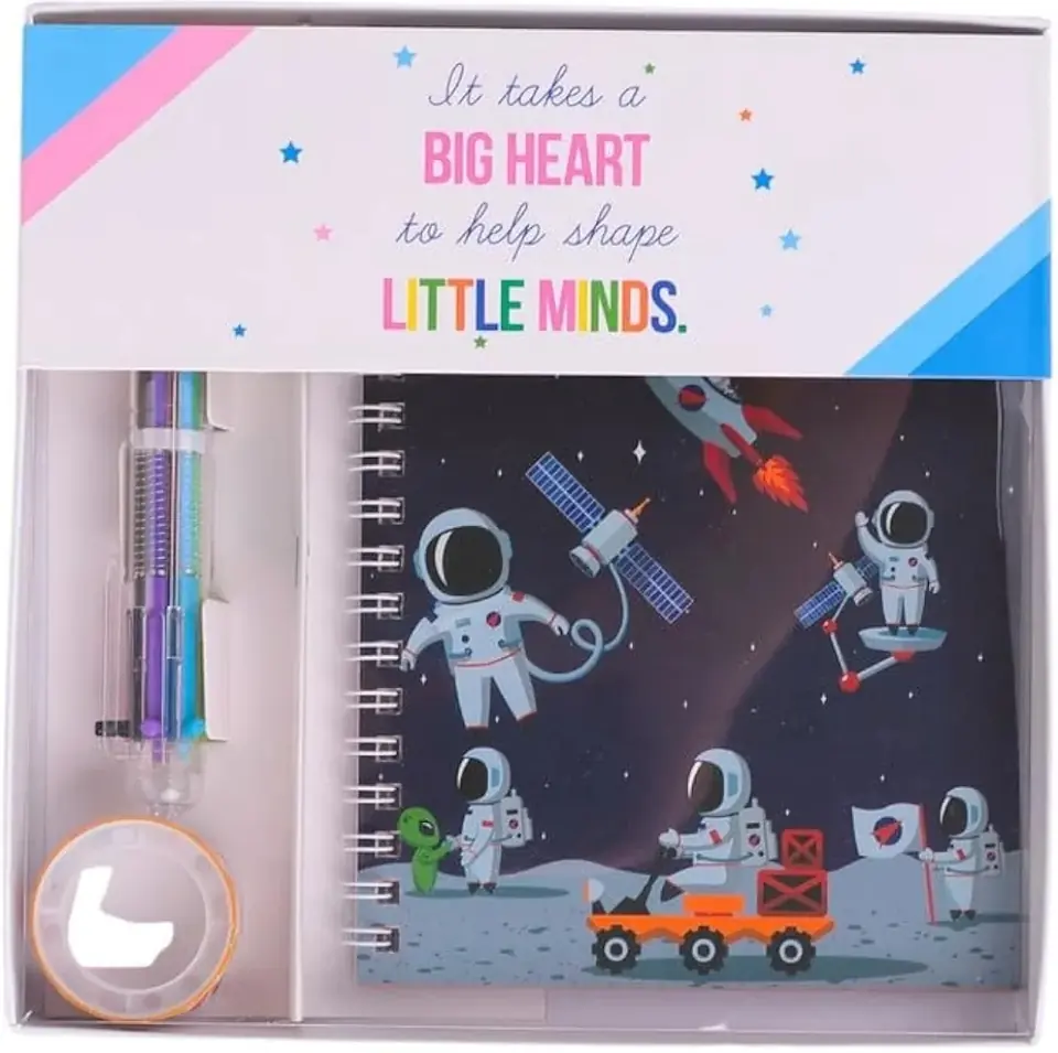 Set cuaderno /cinta y boligrafo Space