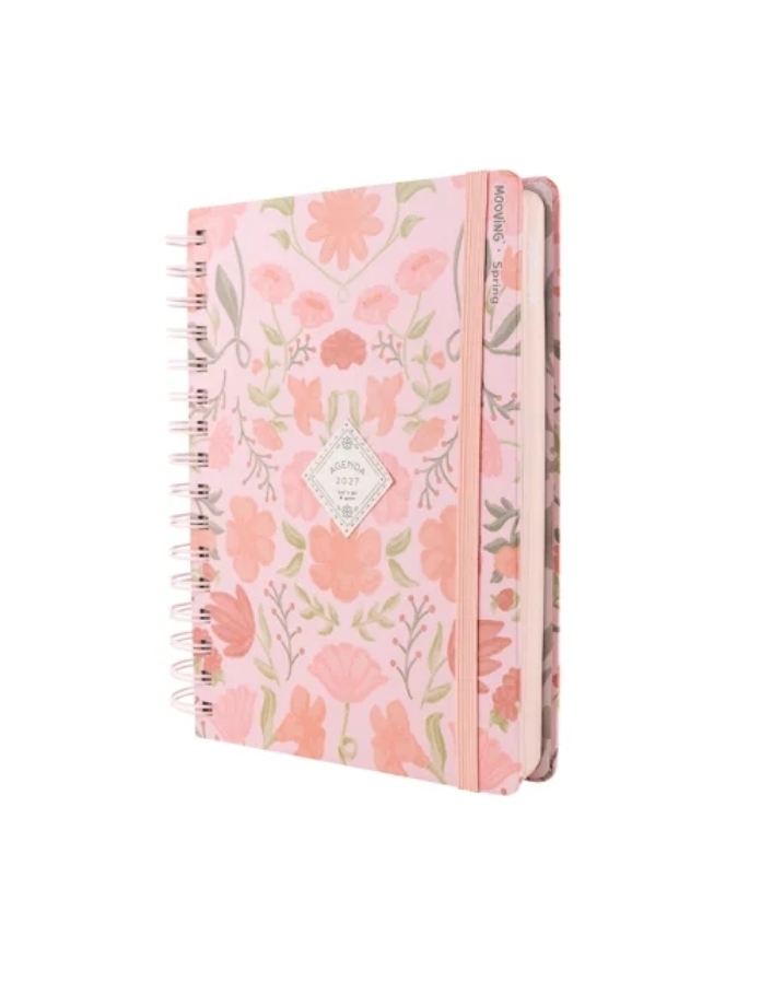 Agenda Mooving Spring 2027 diaria con espiral