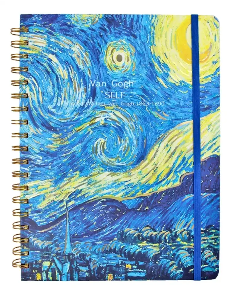 Libreta Van Gogh Rayada 80 Hojas 20x17 Cm Pasta Dura