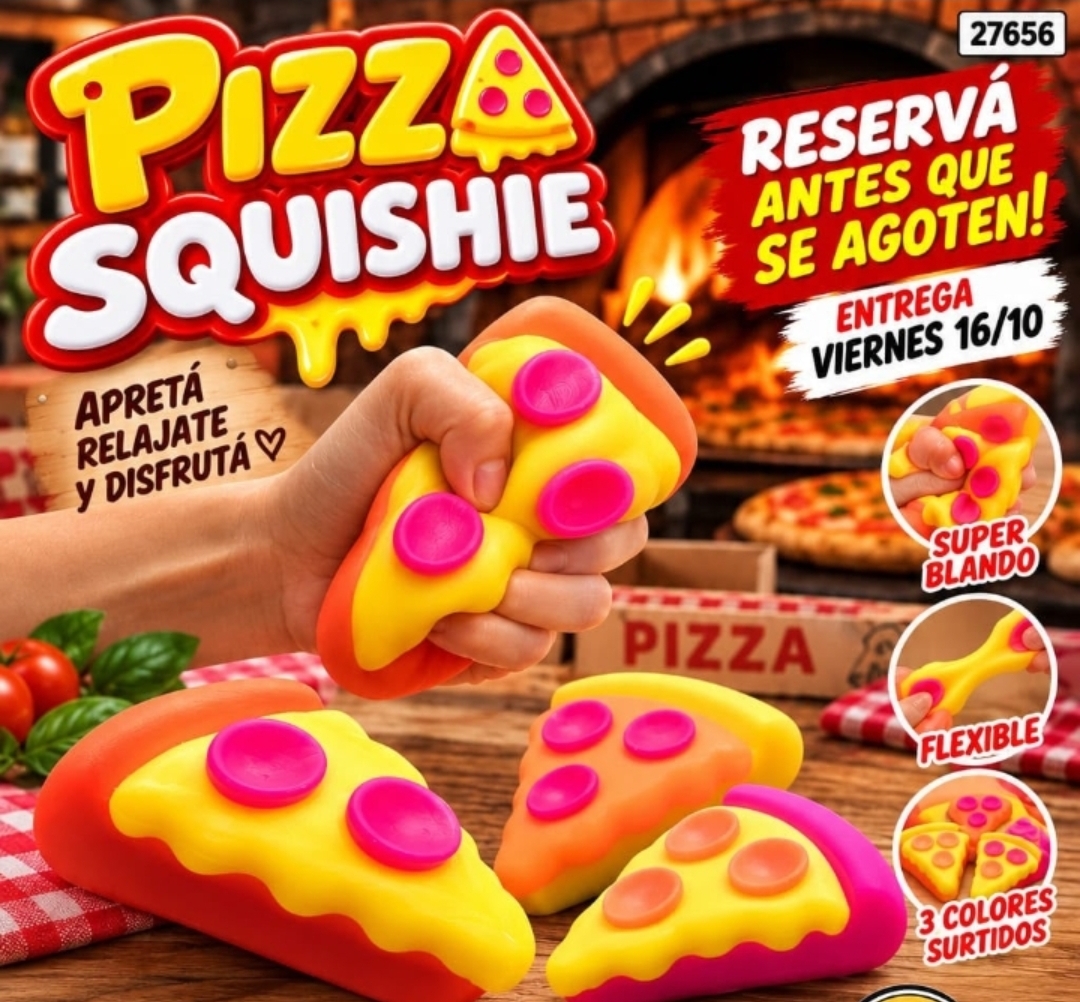 Juguete Squishy Antiestrés Squeeza Porción De Pizza Ltf Shop
