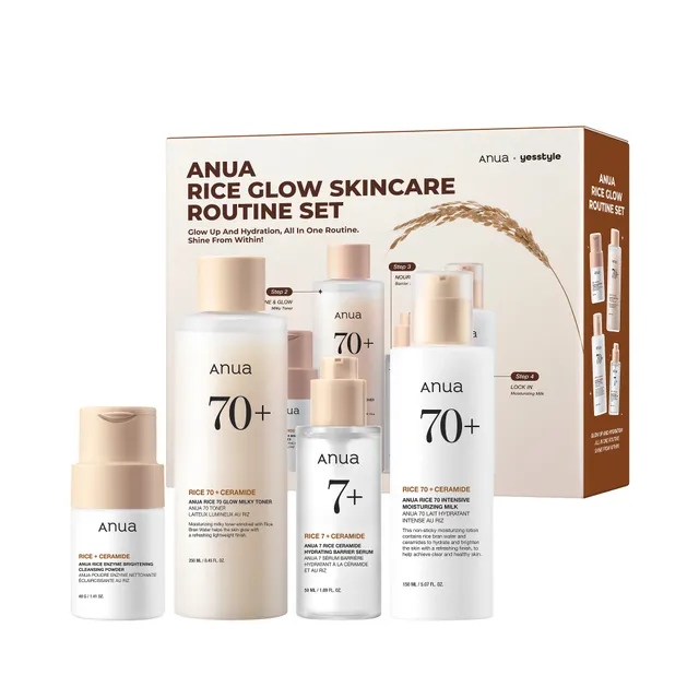 Anua – Rice Glow Skincare Routine Set