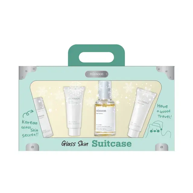 mixsoon - Set de Cuidado Facial Hidratante Glass Skin Suitcase