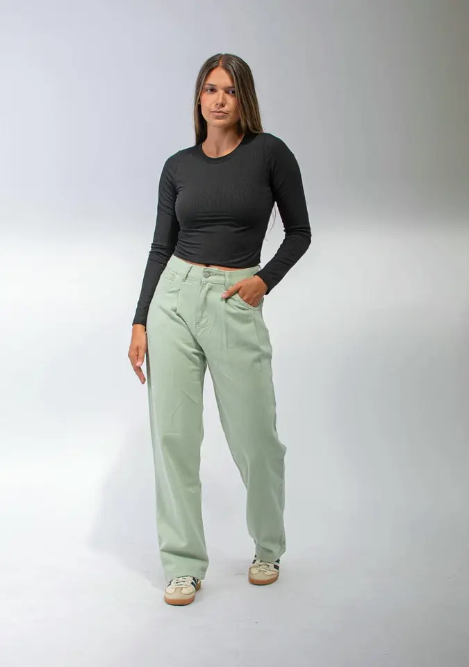 PANTALON WIDE LEG CON DISEÑO 7650