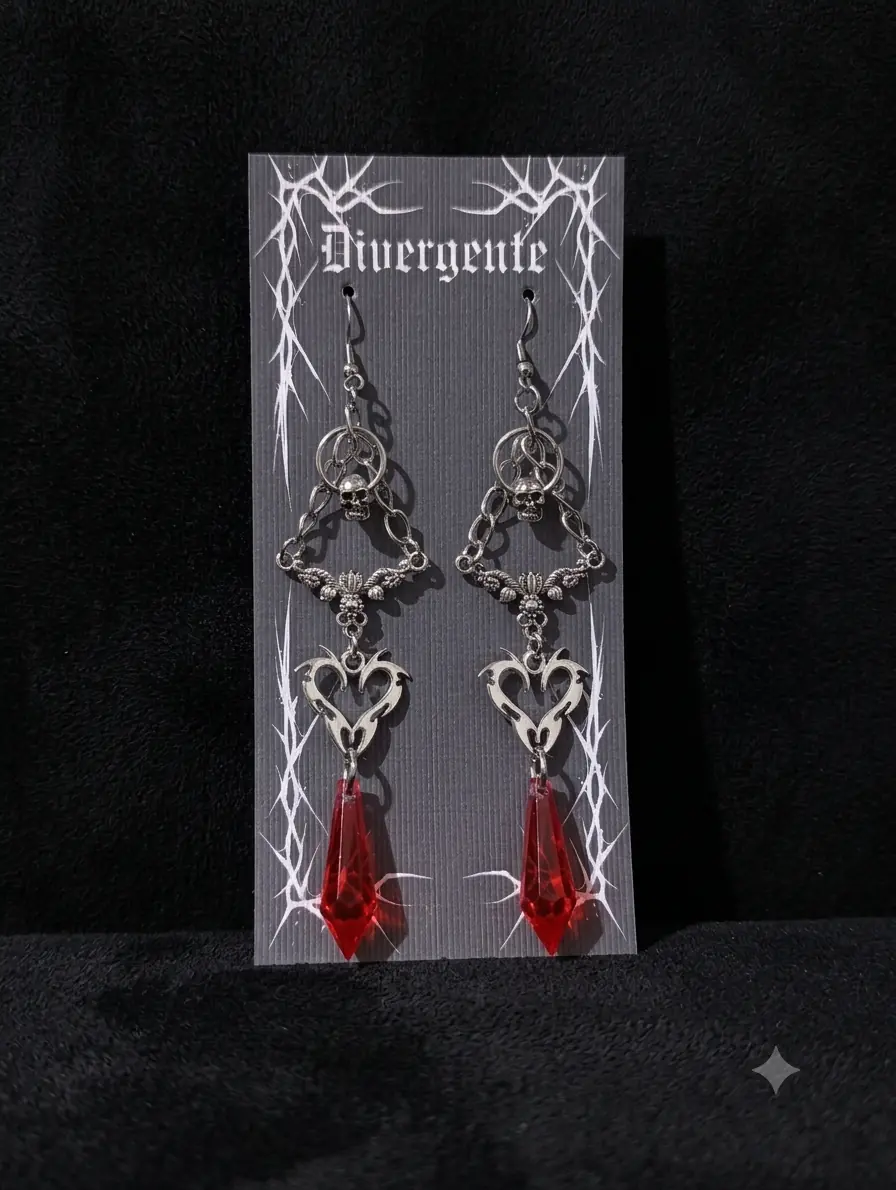 Caravana de cristales rojos