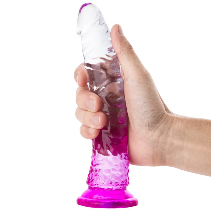 Dildo de Gel Transparente Degradé 21 cm