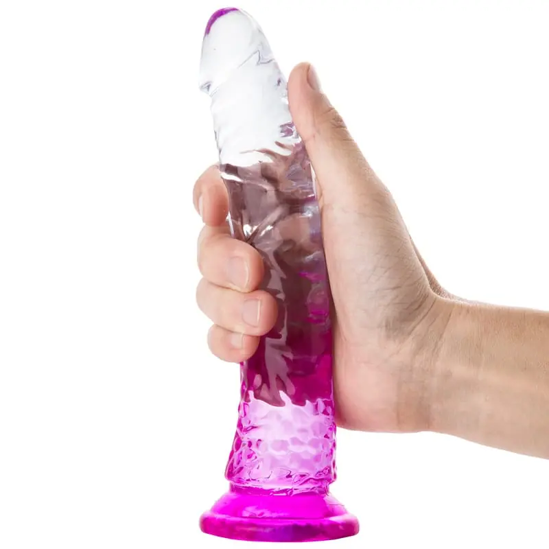 Dildo de Gel Transparente Degradé 21 cm