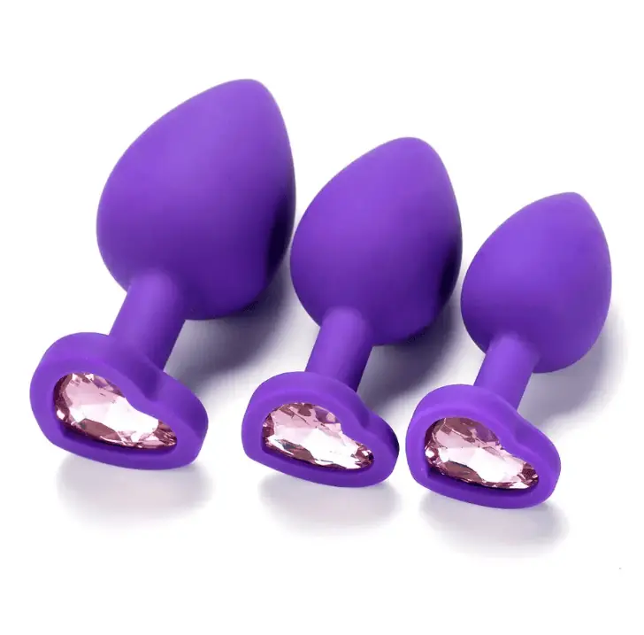 Plug Anal de Silicona con Base de Corazón