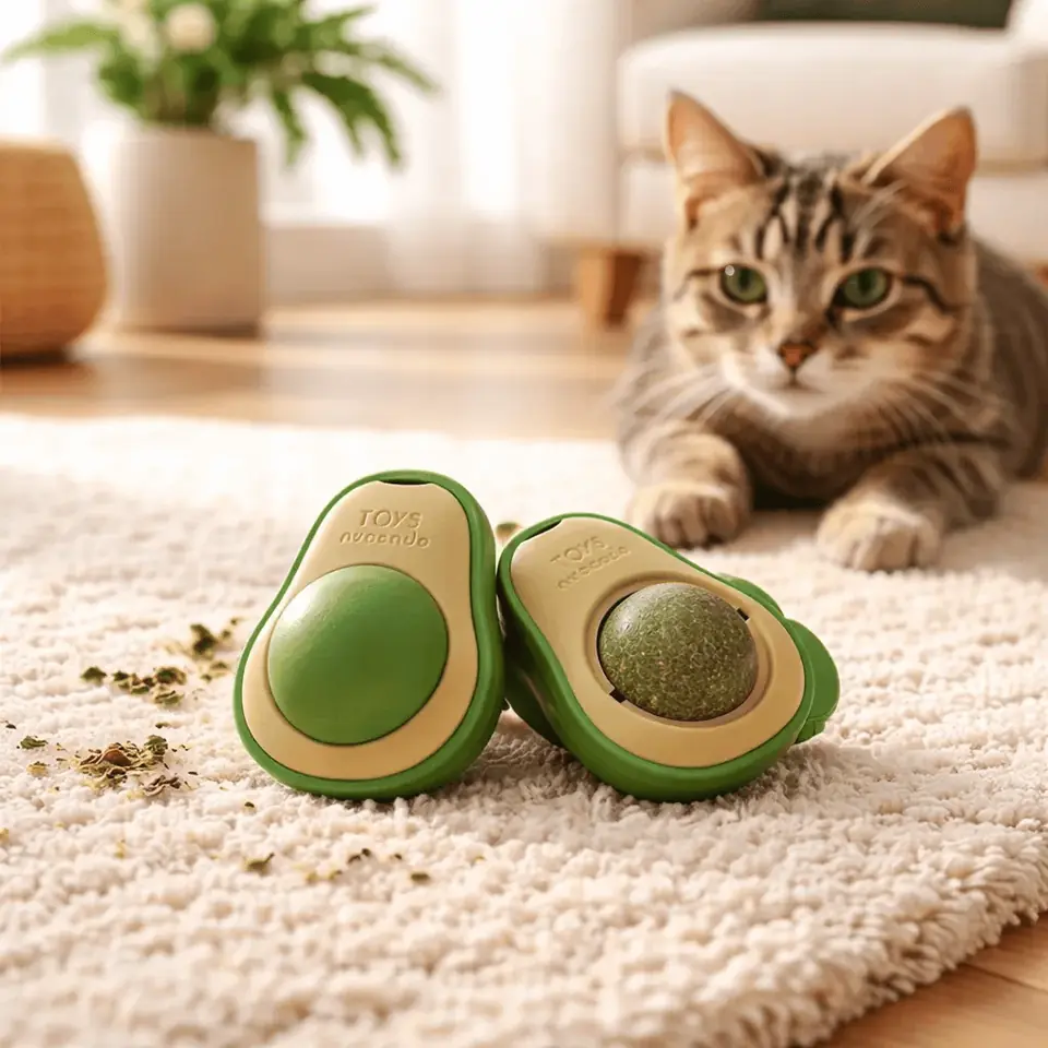 Juguete snack golosina yerba gatera con adhesivo - Palta