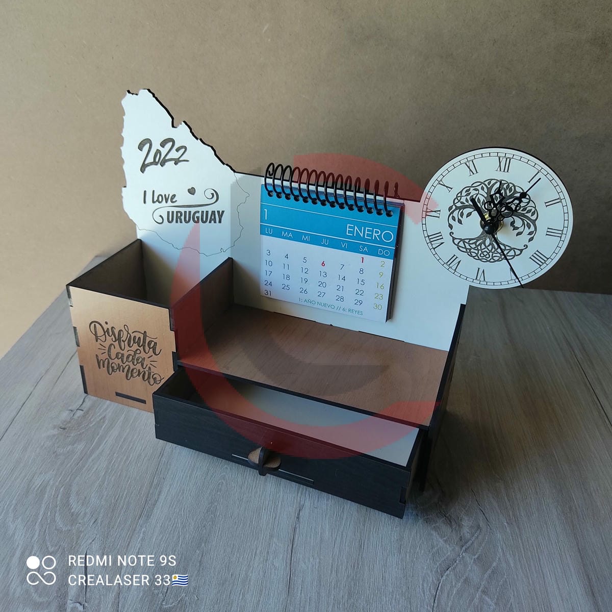 Set de escritorio con Reloj