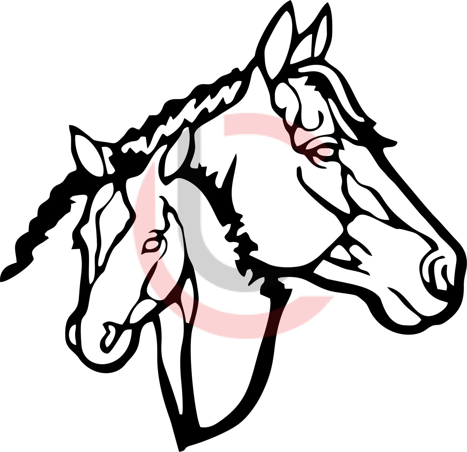 Cuadro caballo con potrillo