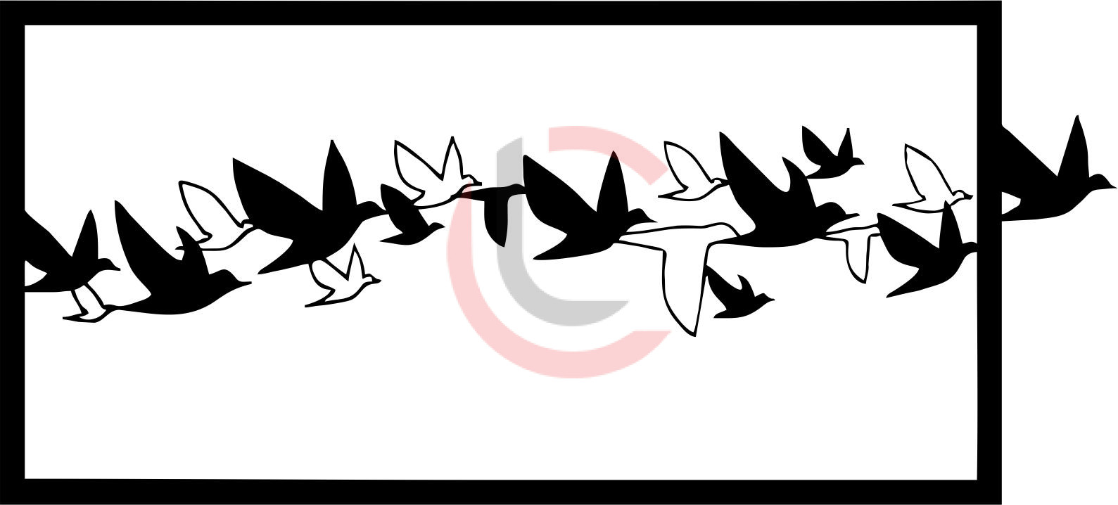 Cuadro pájaros en vuelo