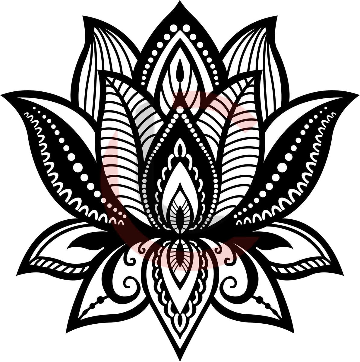 Cuadro flor de loto calada