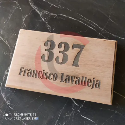 Número para puerta
