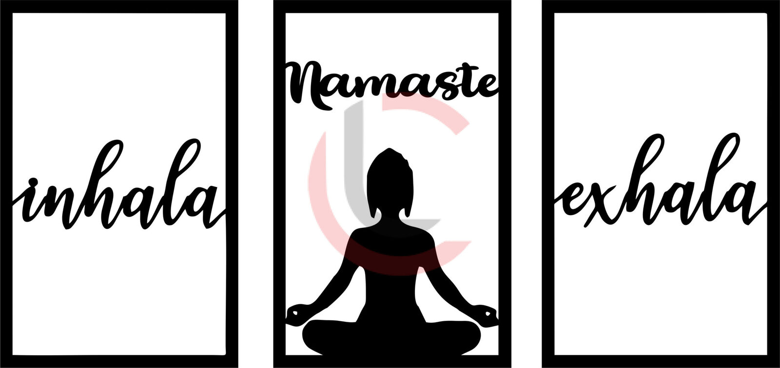 Cuadro tríptico Namasté Inhala Exhala