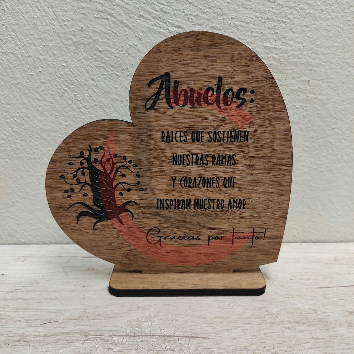 Corazón con frase