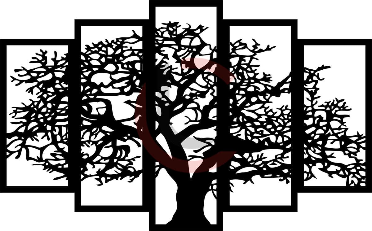 Cuadro árbol cinco partes