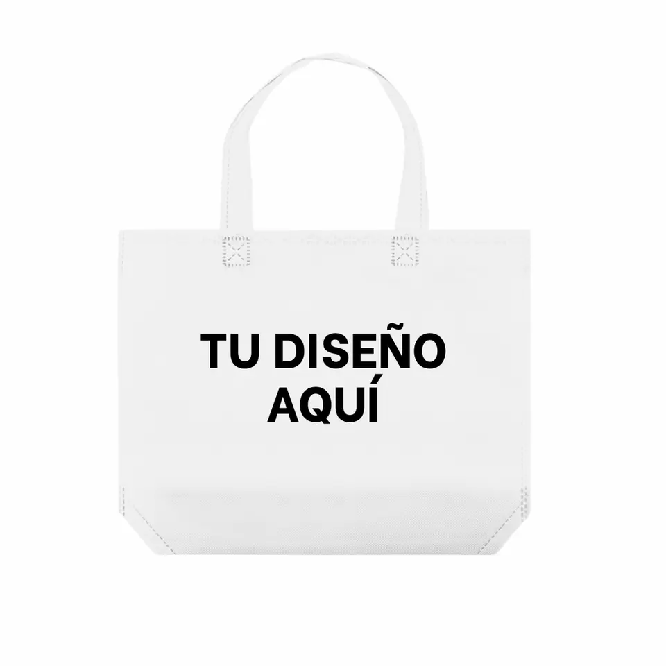 BOLSA DE TNT CON ASA BLANCO 40x45 cm