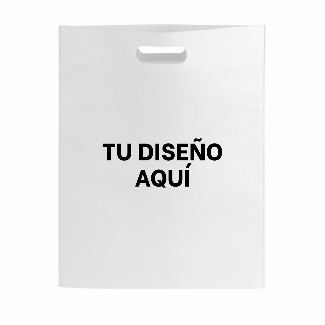 BOLSAS DE TNT SACABOCADO 50x40 cm BLANCO