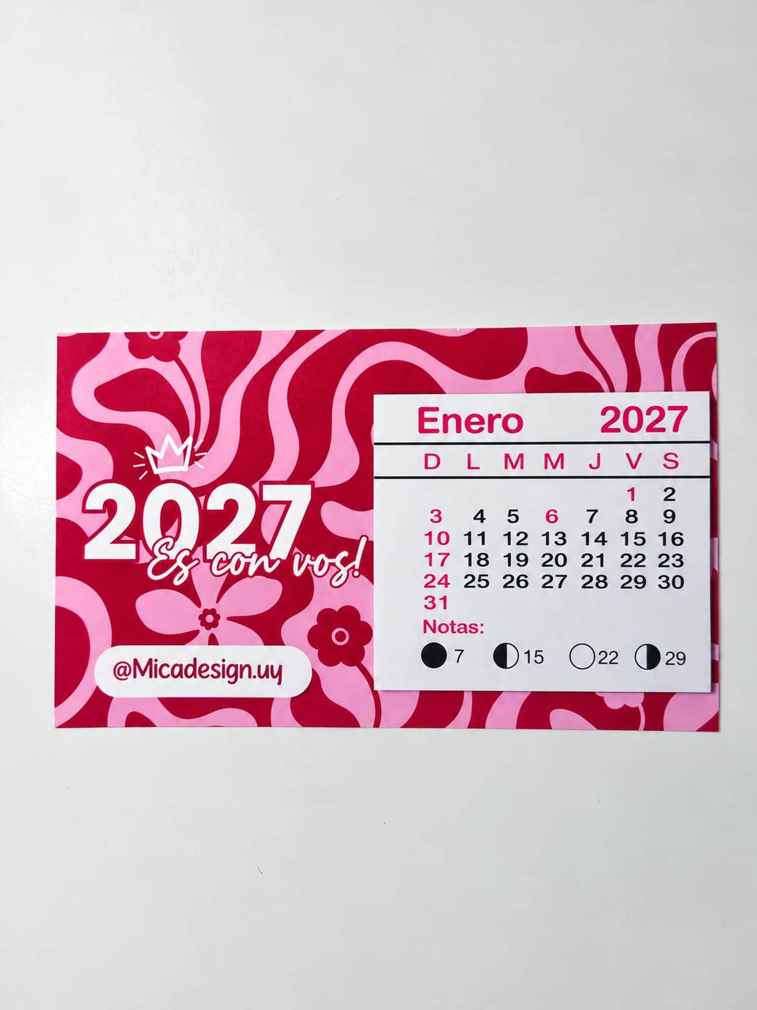 MINI CALENDARIOS 2027 - Modelo Rectangular Horizontal
