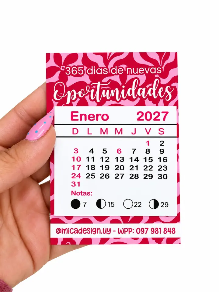 MINI CALENDARIOS 2027 - Modelo Rectangular Vertical