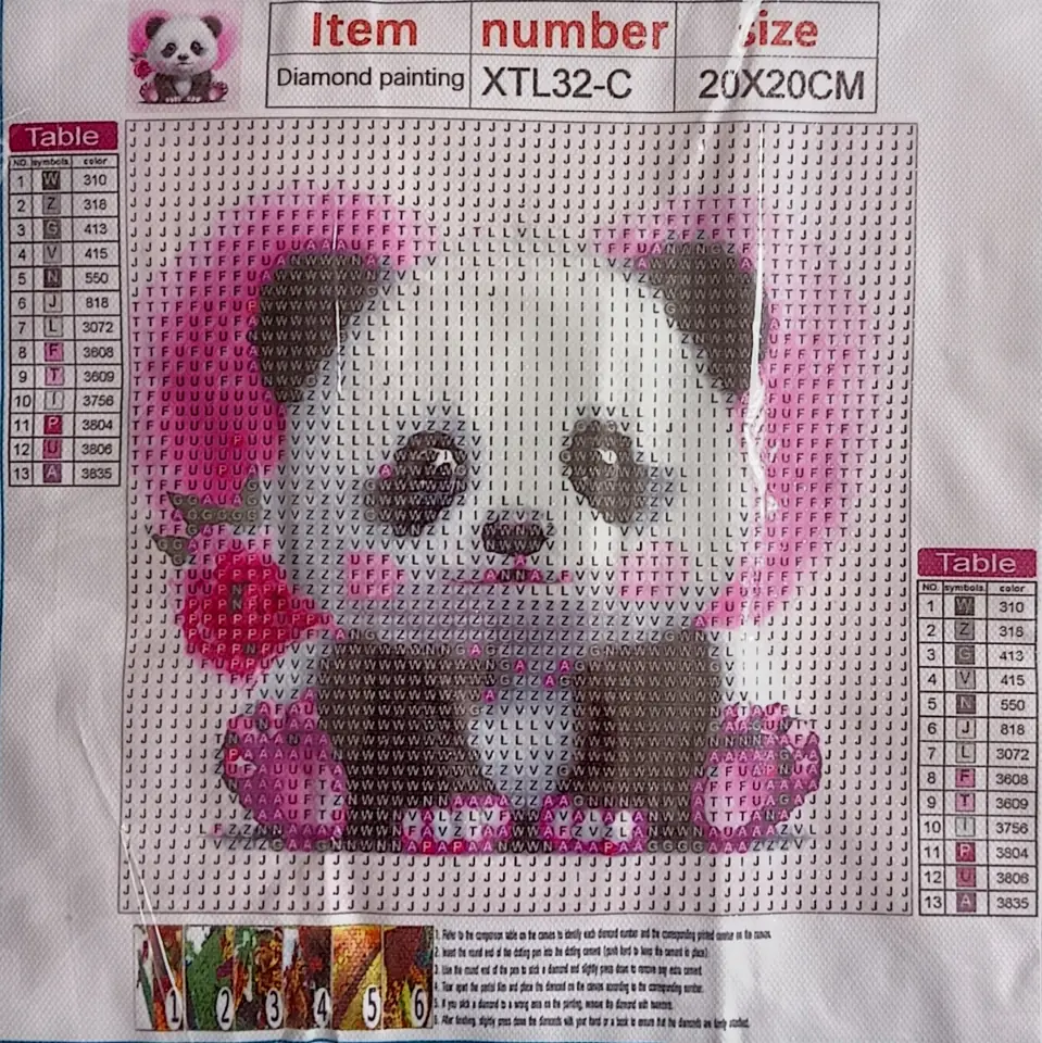 Osito panda rosa.