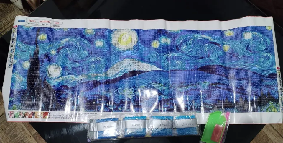 Lienzo noche estrellada.