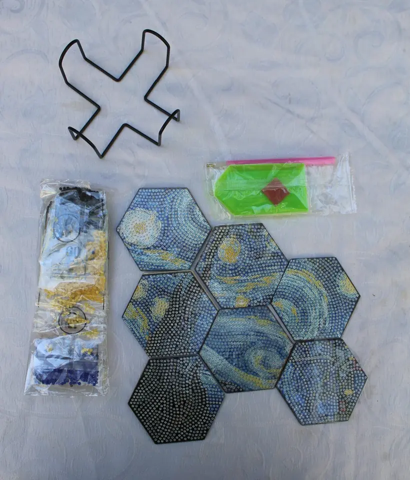 Posavasos Van Gogh hexagonales.