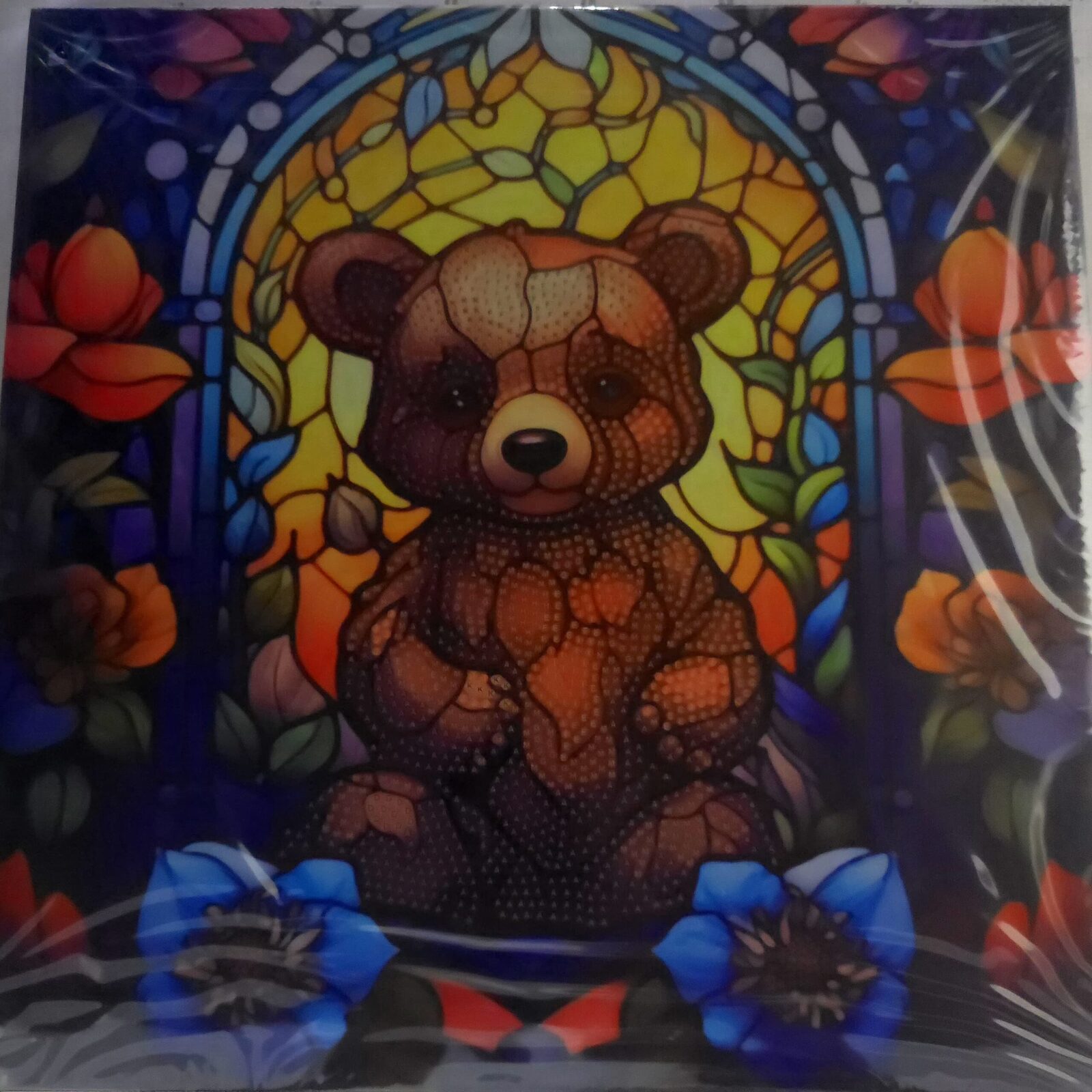 Cuadro, oso mosaico.