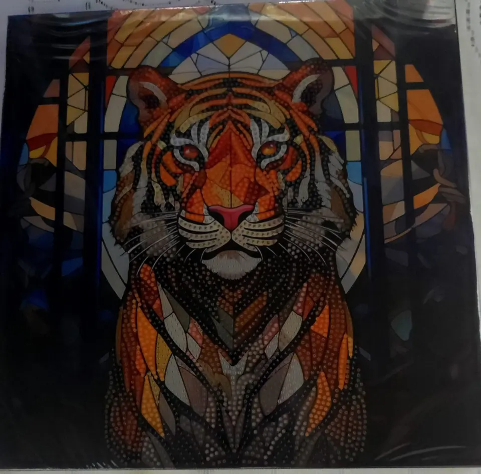 Cuadro, tigre mosaico.