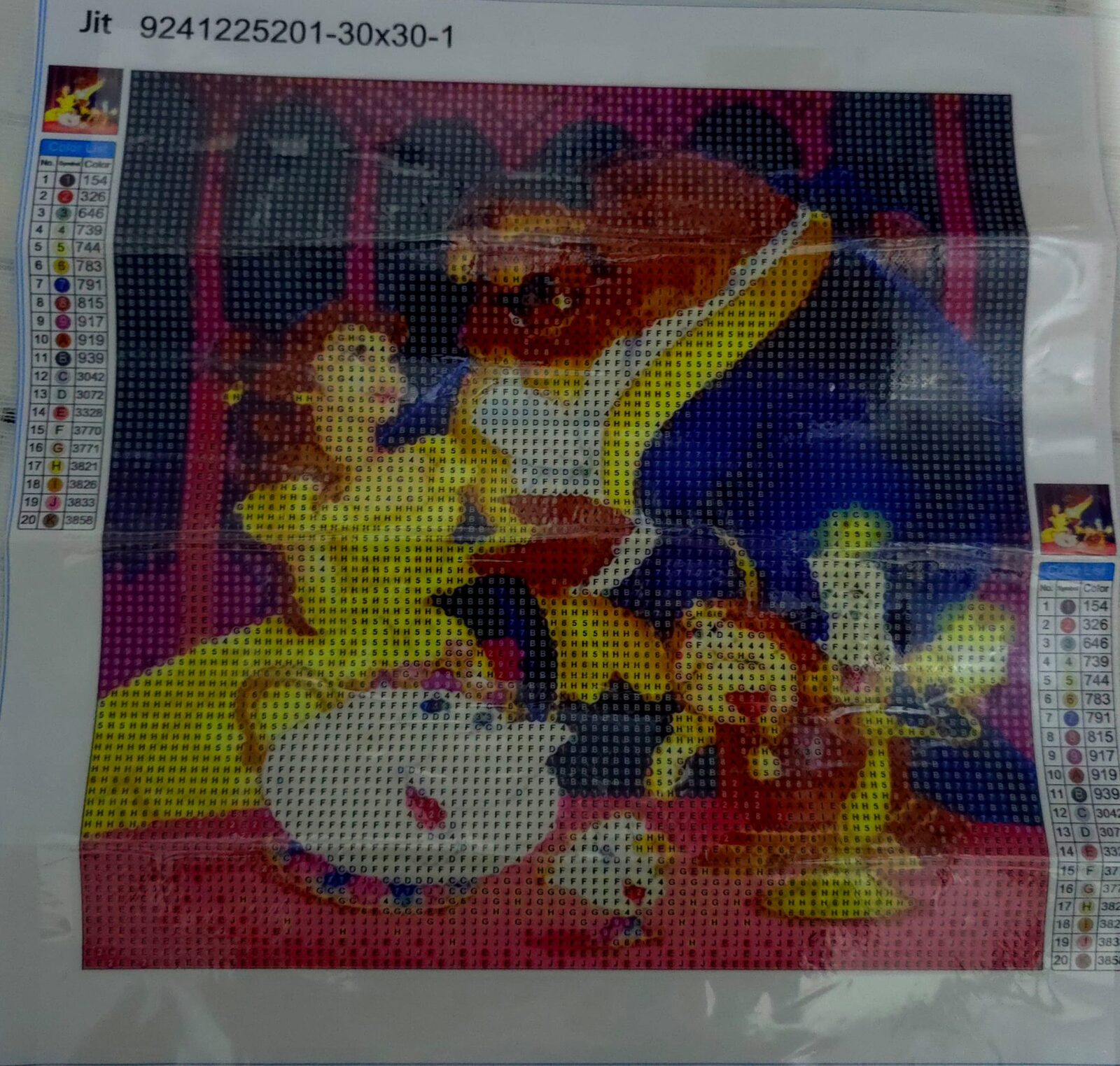 La bella y la bestia. de 30 x 30.