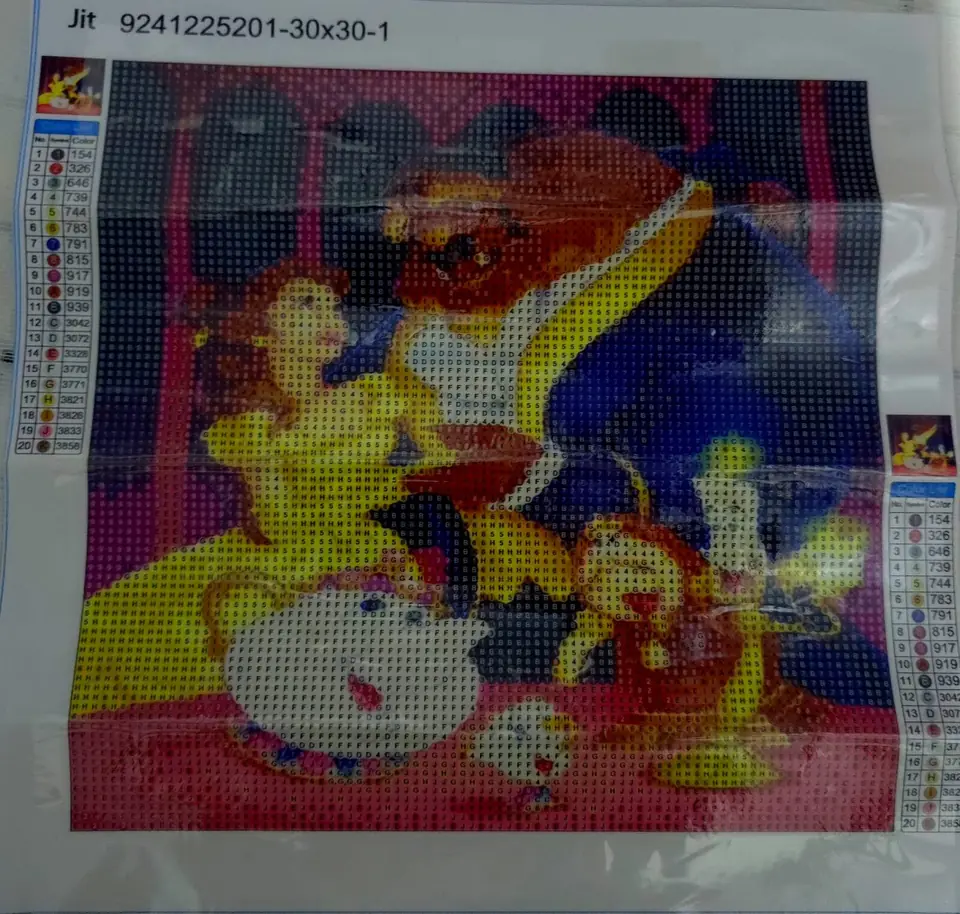 La bella y la bestia. de 30 x 30.