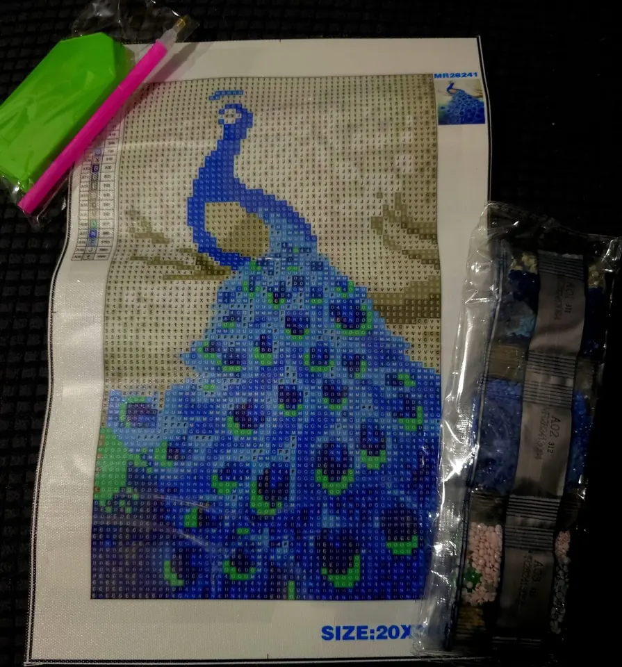 Pavo real. 20 x 30
