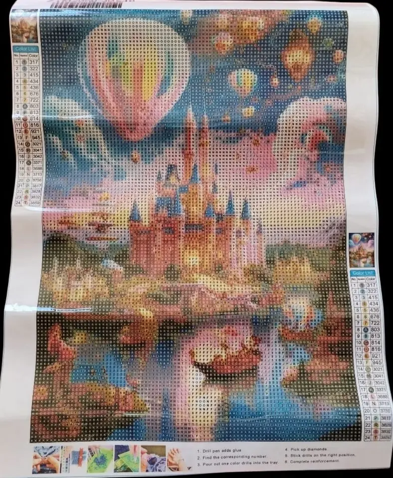 Paisaje con globo aerostático.