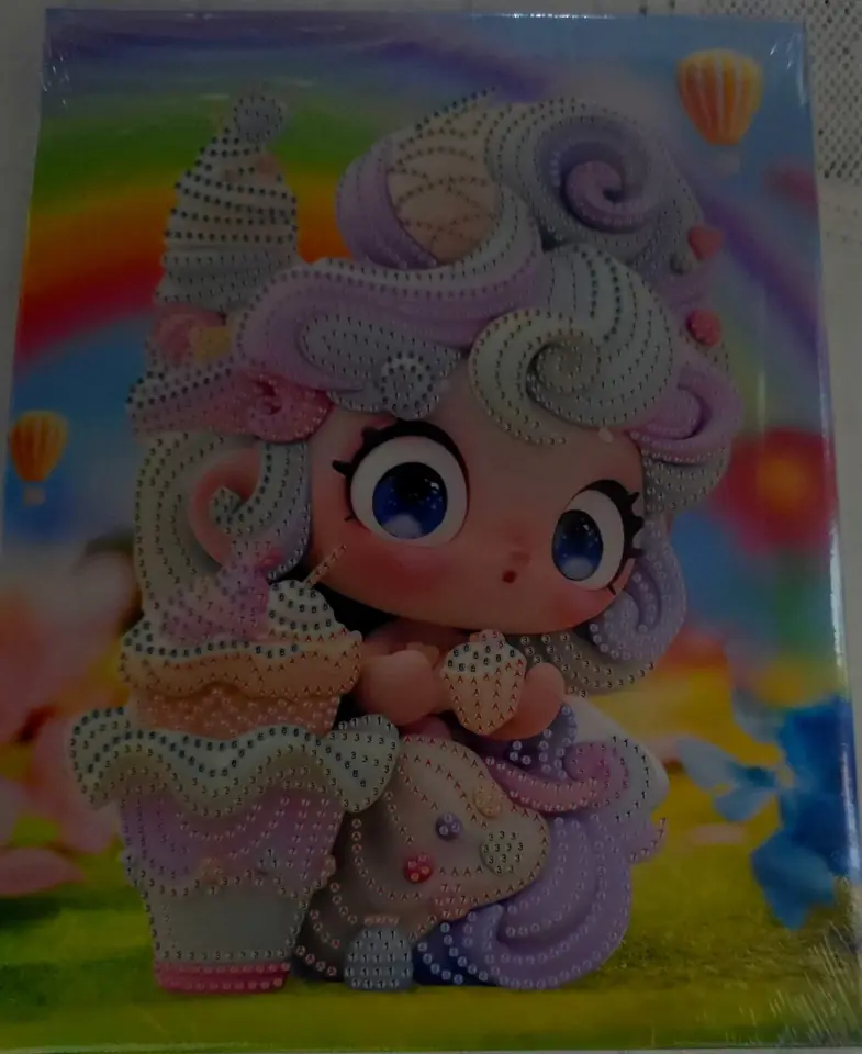 Cuadro muñeca, con helado.
