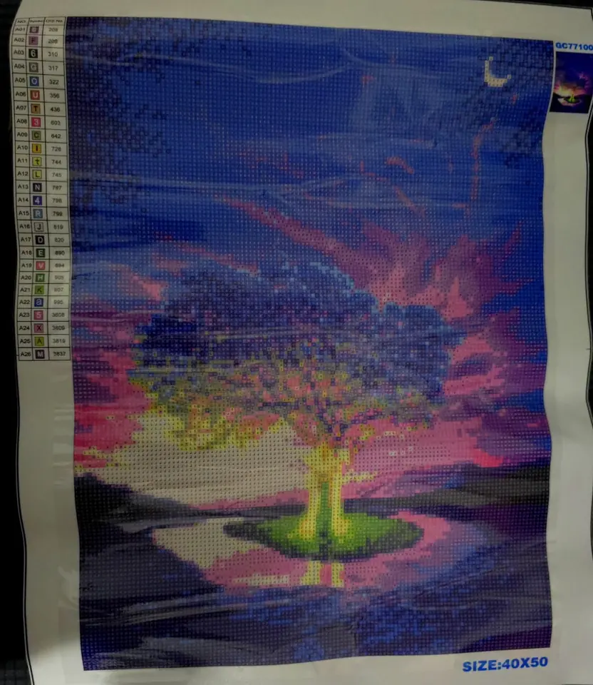 Árbol de la vida colorido, de 40 x 50.