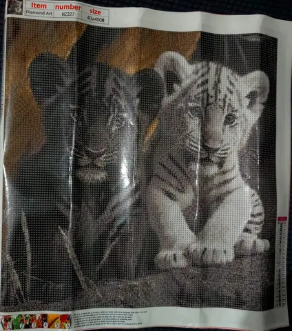 Lienzo 2 felinos.
