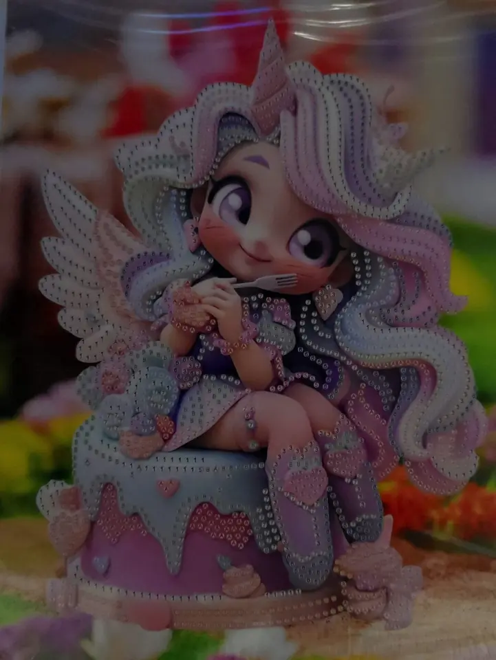 Cuadro muñeca, con tenedor.