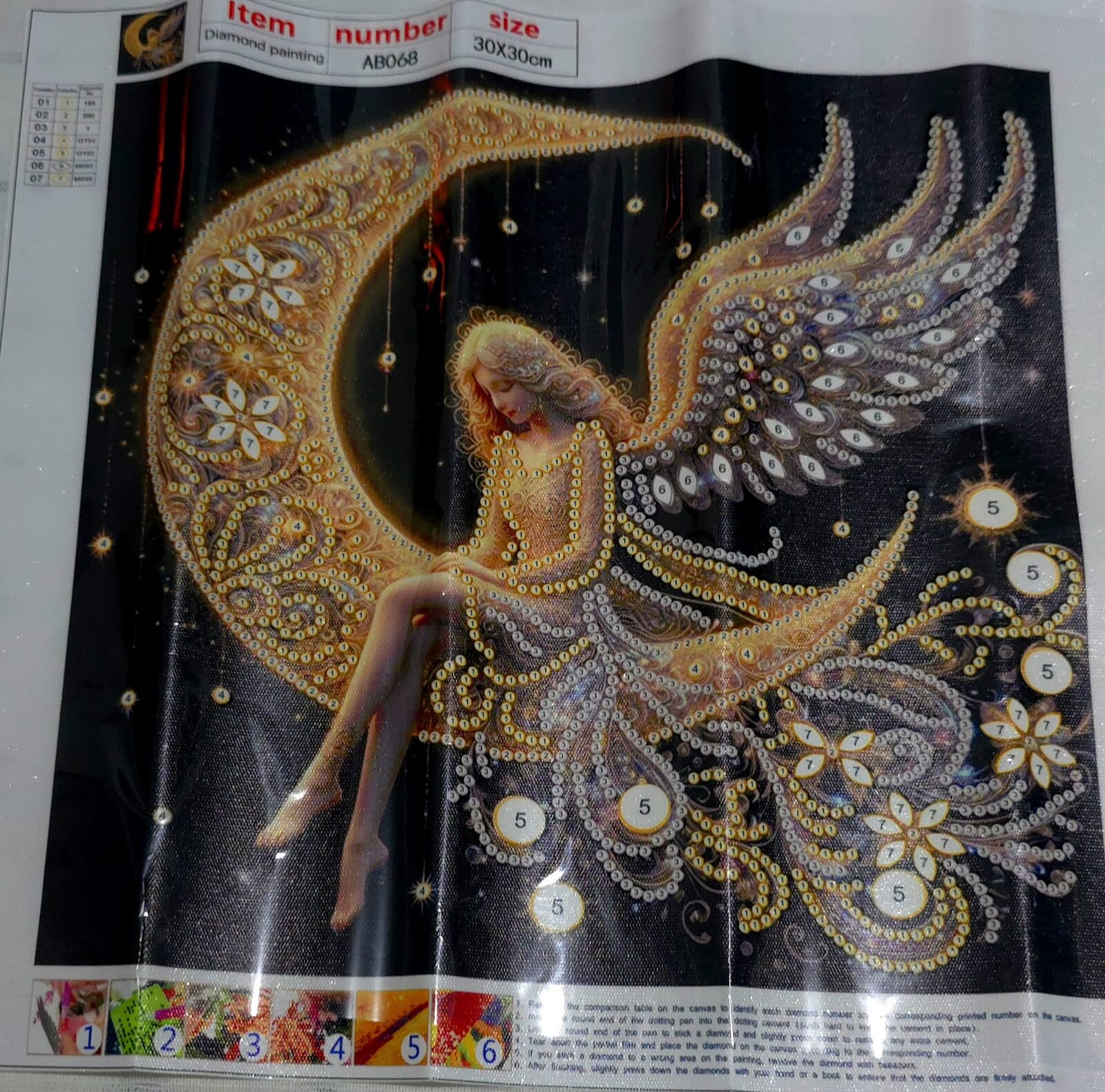 Hada en Luna con brillos.