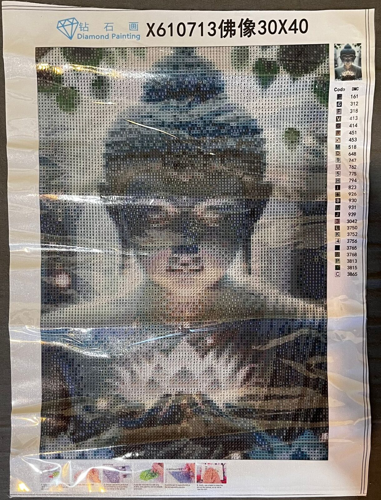 Buda celeste de 30x40 cm